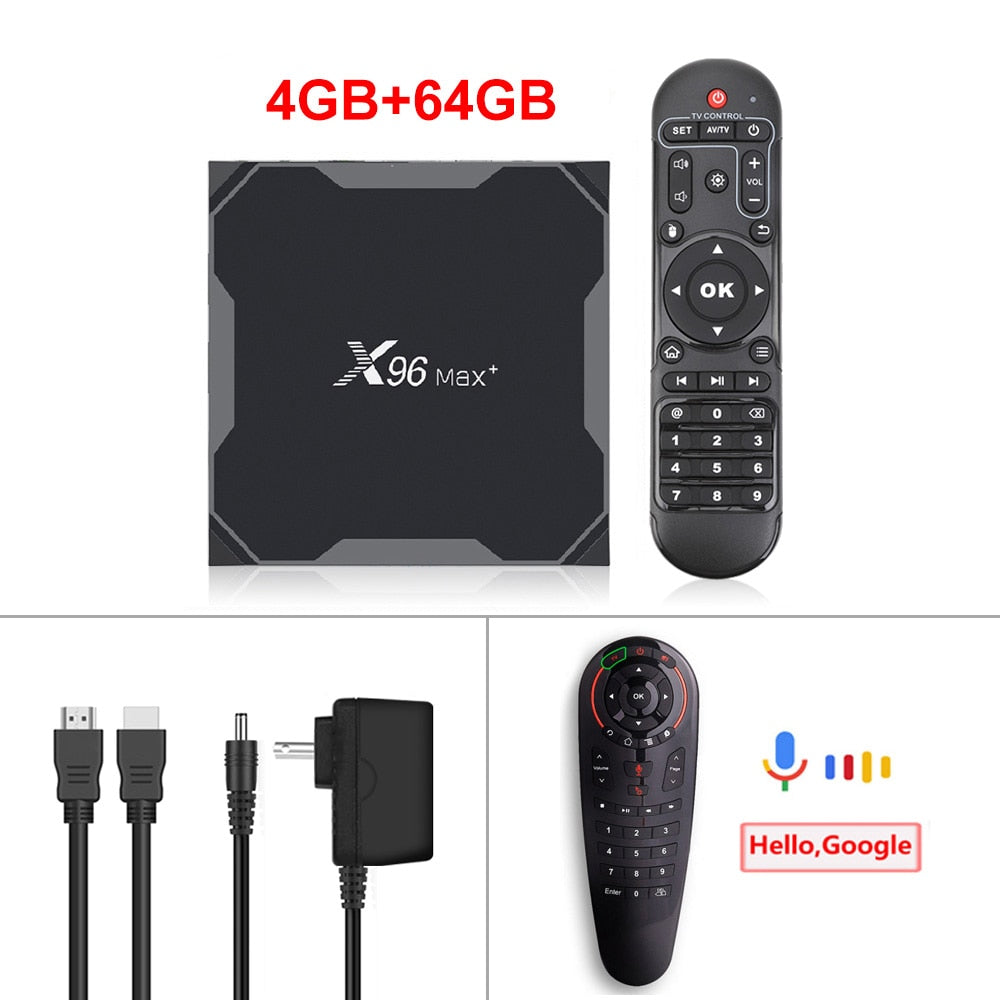 X96 MAX 4K Android TV box HDMI smart streaming media player packaging or kit view