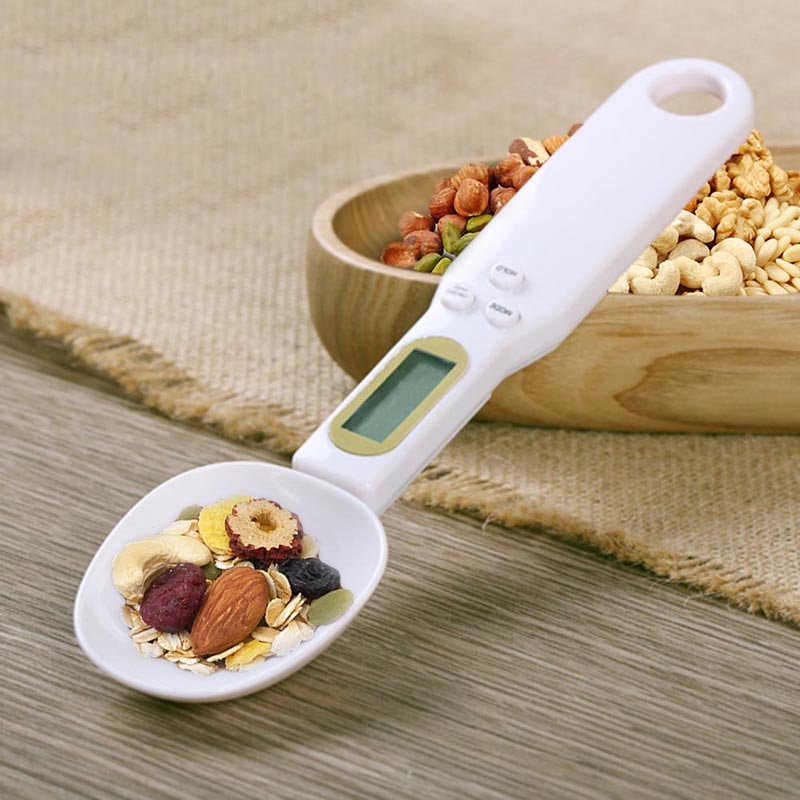 Digital measuring spoon scale LCD kitchen scale for baking coffee and pet food main product view