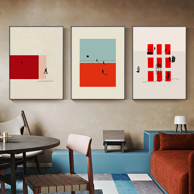 Nodic Figure Movement Wall Art