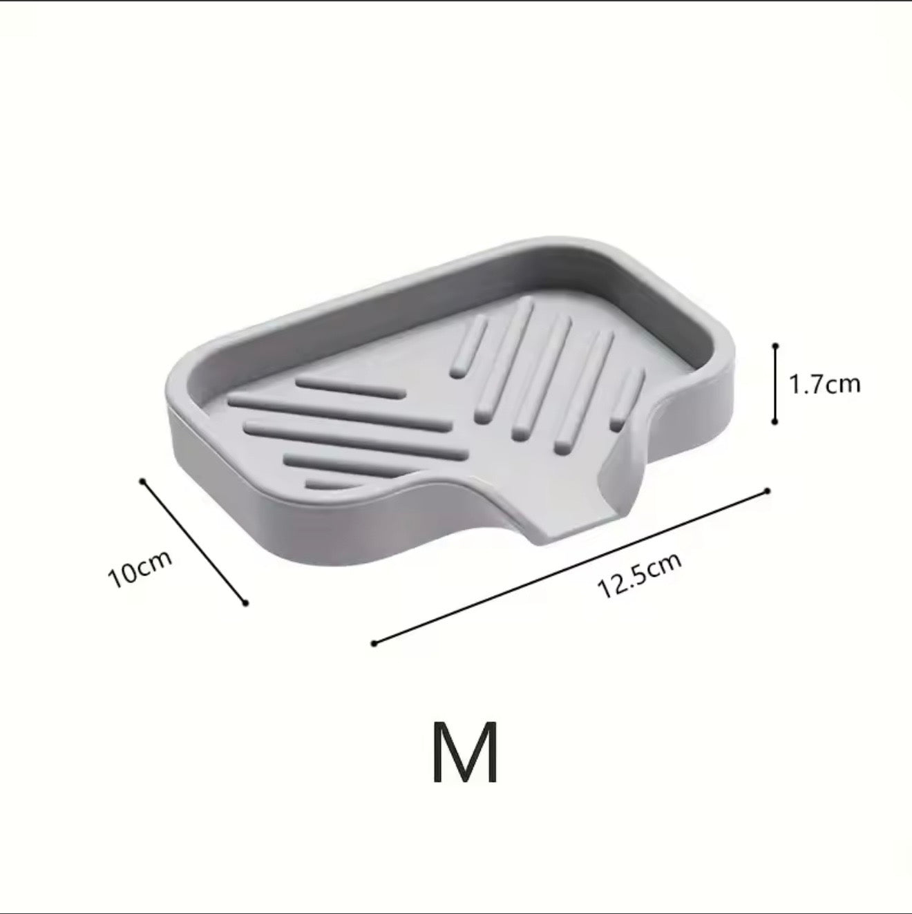 Silicone sink tray sponge holder with drain spout for kitchen and bathroom detail view