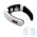 Portable wireless heated neck massager comfort tool with optional patches size and design view