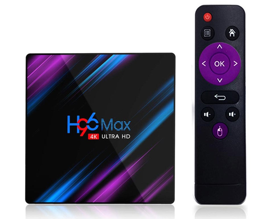 4K smart TV streaming box Android media player with HDMI WiFi and remote detail view
