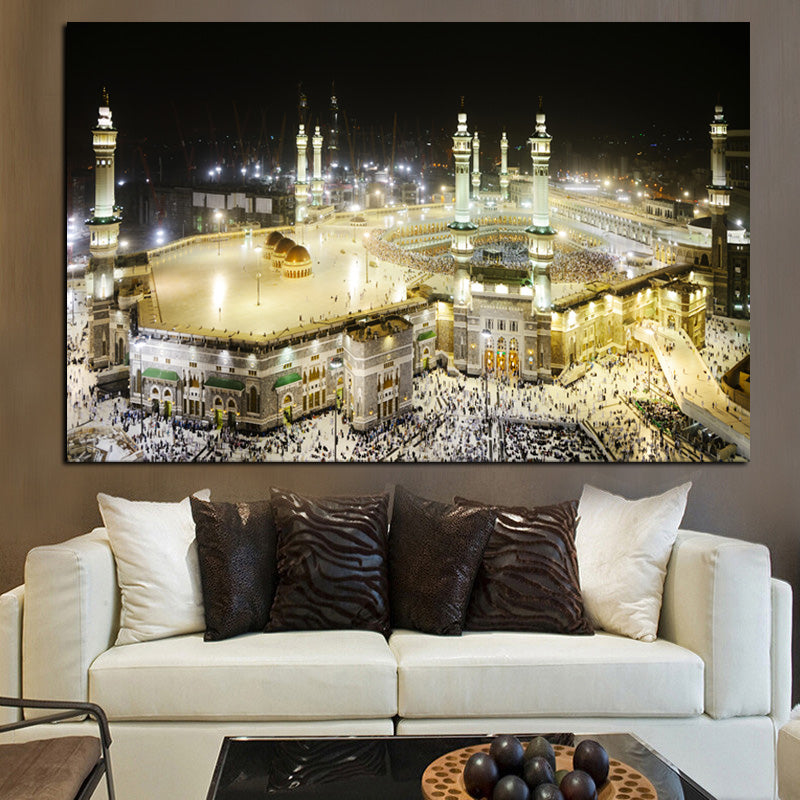 Evening Mecca Canvas Wall Art