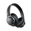 Bluetooth wireless headphones active noise cancelling stereo headset setup view