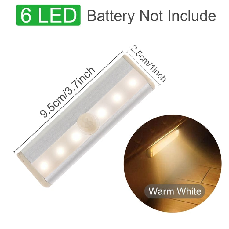 Motion sensor LED night light stick-on battery powered closet bedroom light product comparison view