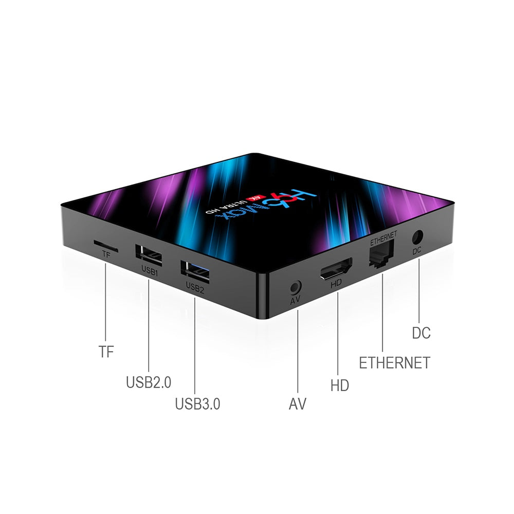 4K smart TV streaming box Android media player with HDMI WiFi and remote usage example