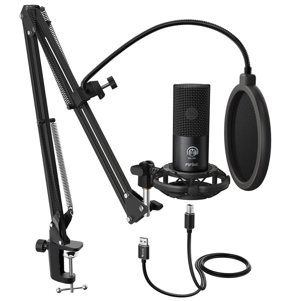 Studio USB microphone kit for streaming gaming and voice recording main product view
