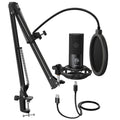 Studio USB microphone kit for streaming gaming and voice recording main product view