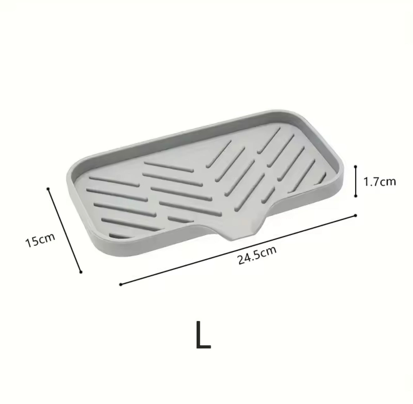 Silicone sink tray sponge holder with drain spout for kitchen and bathroom main product view