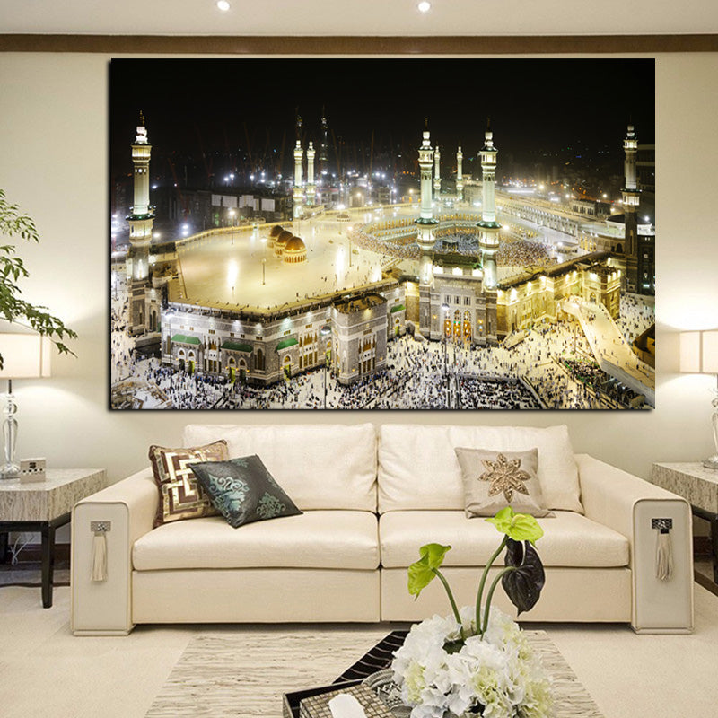 Evening Mecca Canvas Wall Art