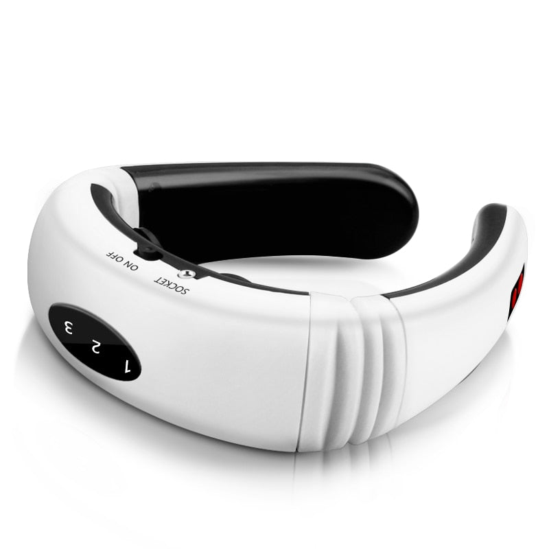 Portable wireless heated neck massager comfort tool with optional patches main product view