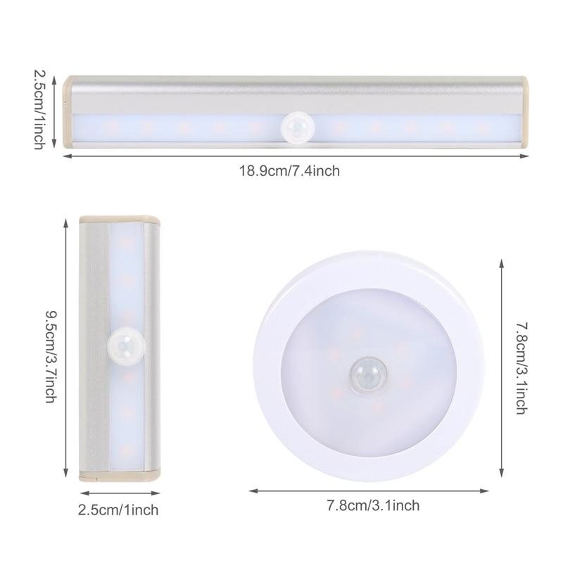 Motion sensor LED night light stick-on battery powered closet bedroom light main product view