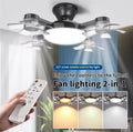 2-in-1 Drone Style Ceiling Fan Light Bulb Combo E27 remote LED fan light main product view