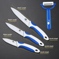 Colorful Ceramic Kitchen Knives and Peeler Set