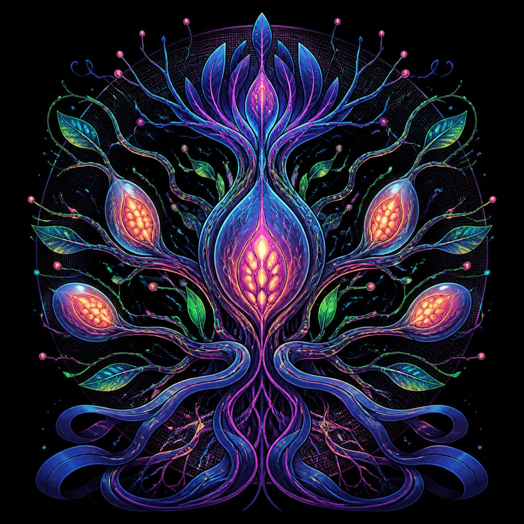 Original TrendTap alien botanical systems piece titled Alien Botanical Circuit, prepared as an art print