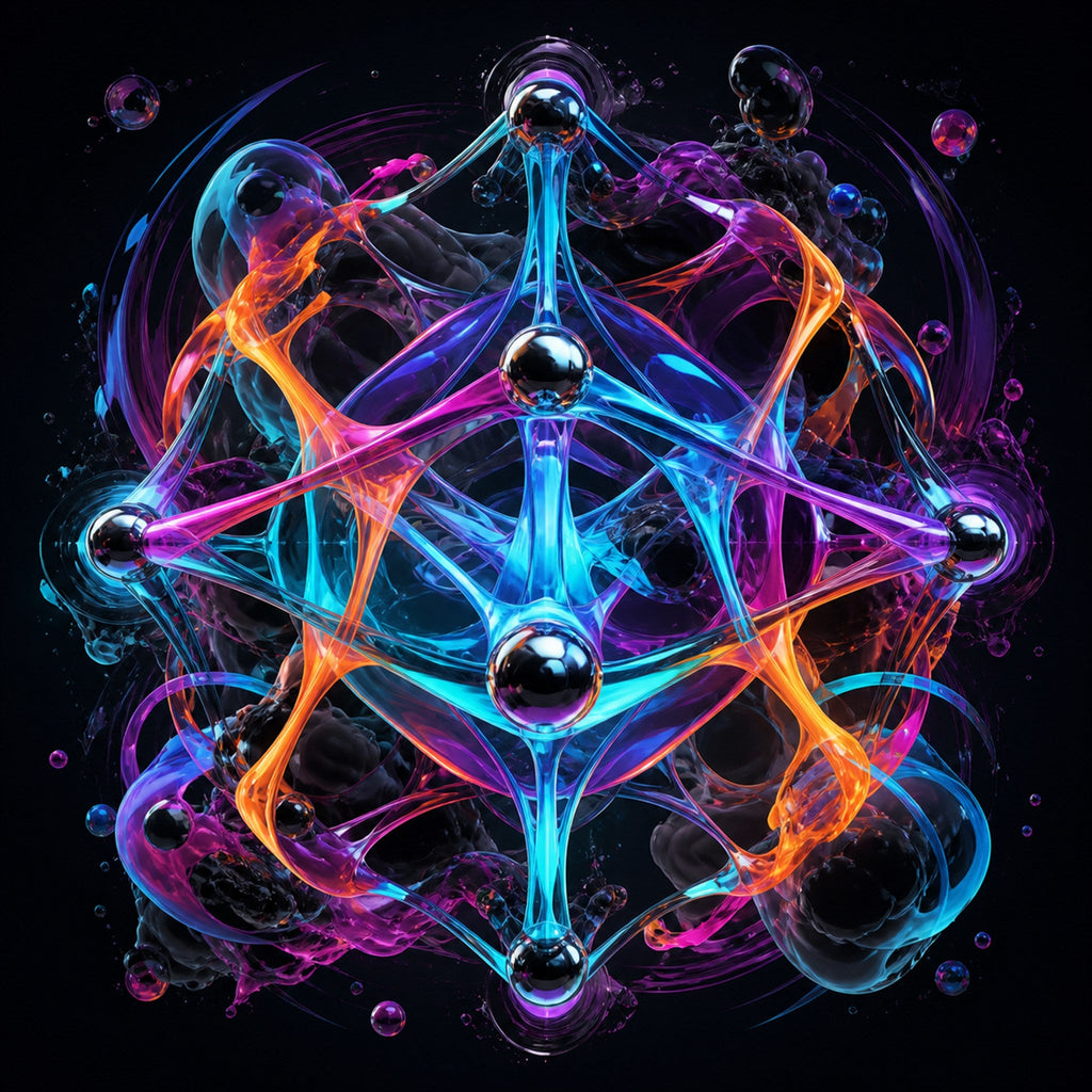 Original TrendTap abstract signal art piece titled Luminous Topology, prepared as an art print
