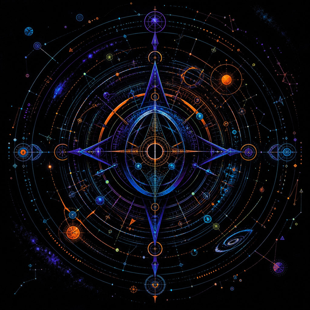 Original TrendTap cosmic cartography piece titled Spectral Cartography, prepared as an art print