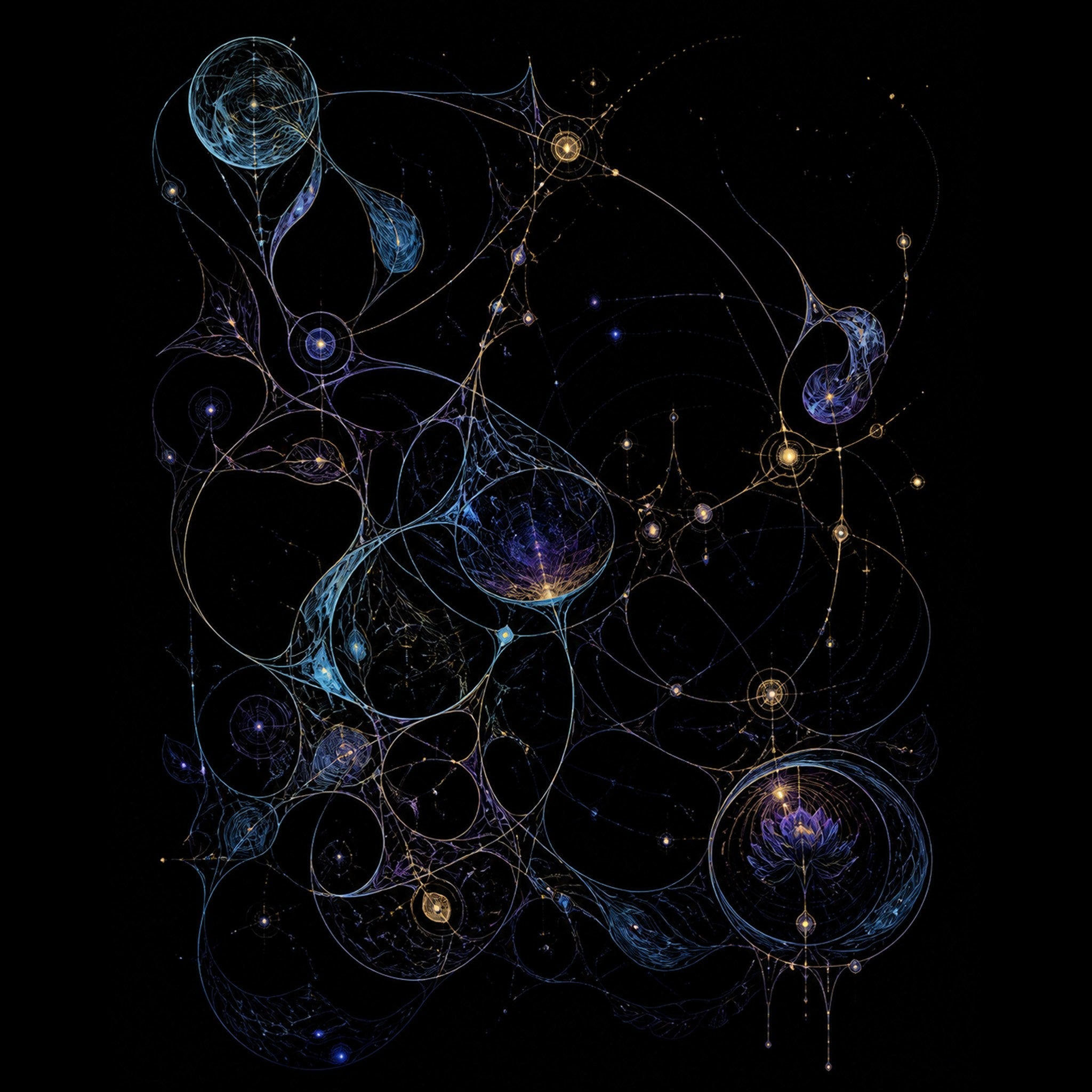 Original TrendTap astral ink piece titled Astral Ink Lattice, prepared as an art print