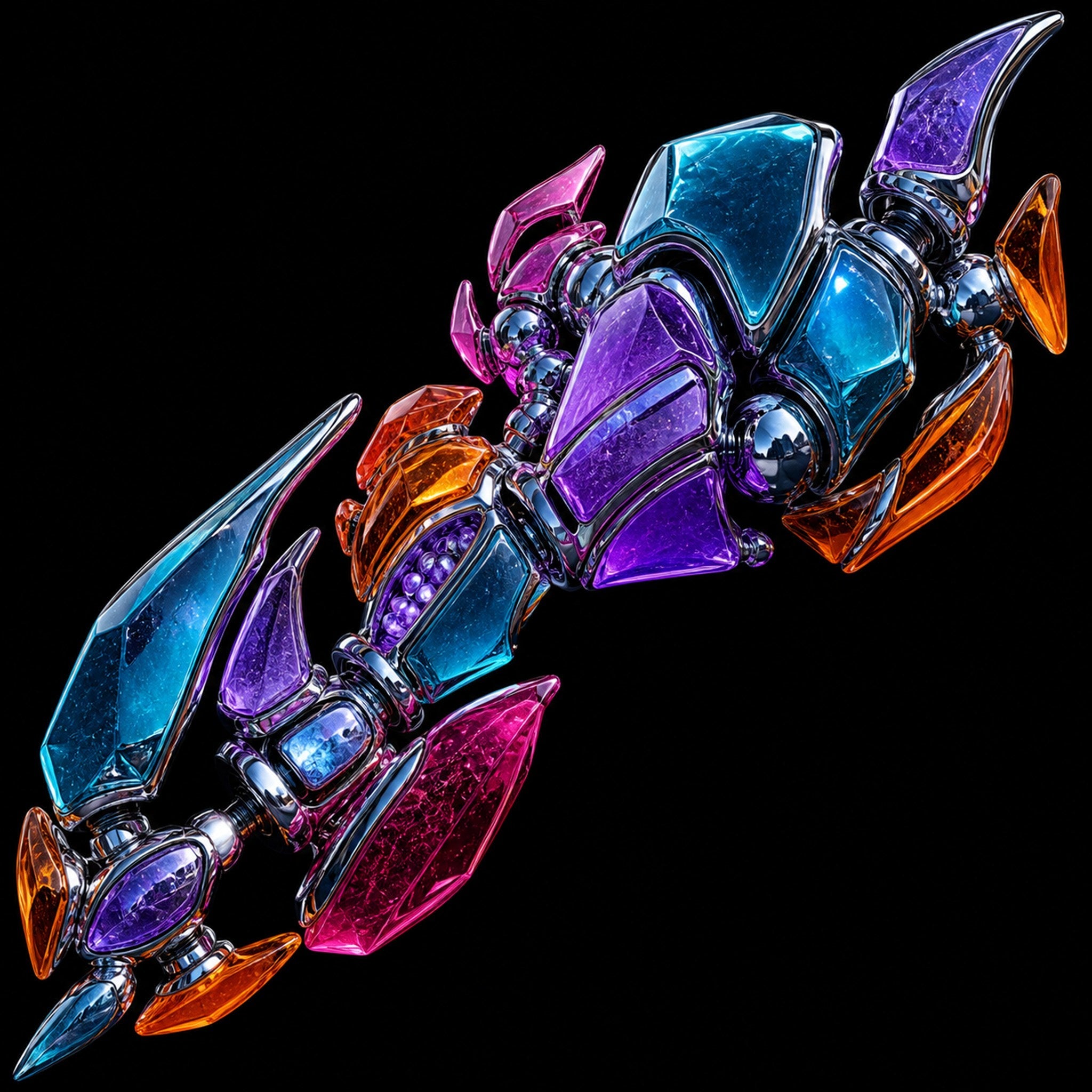 Original TrendTap chrome anatomy piece titled Translucent Knuckle Atlas, prepared as an art print