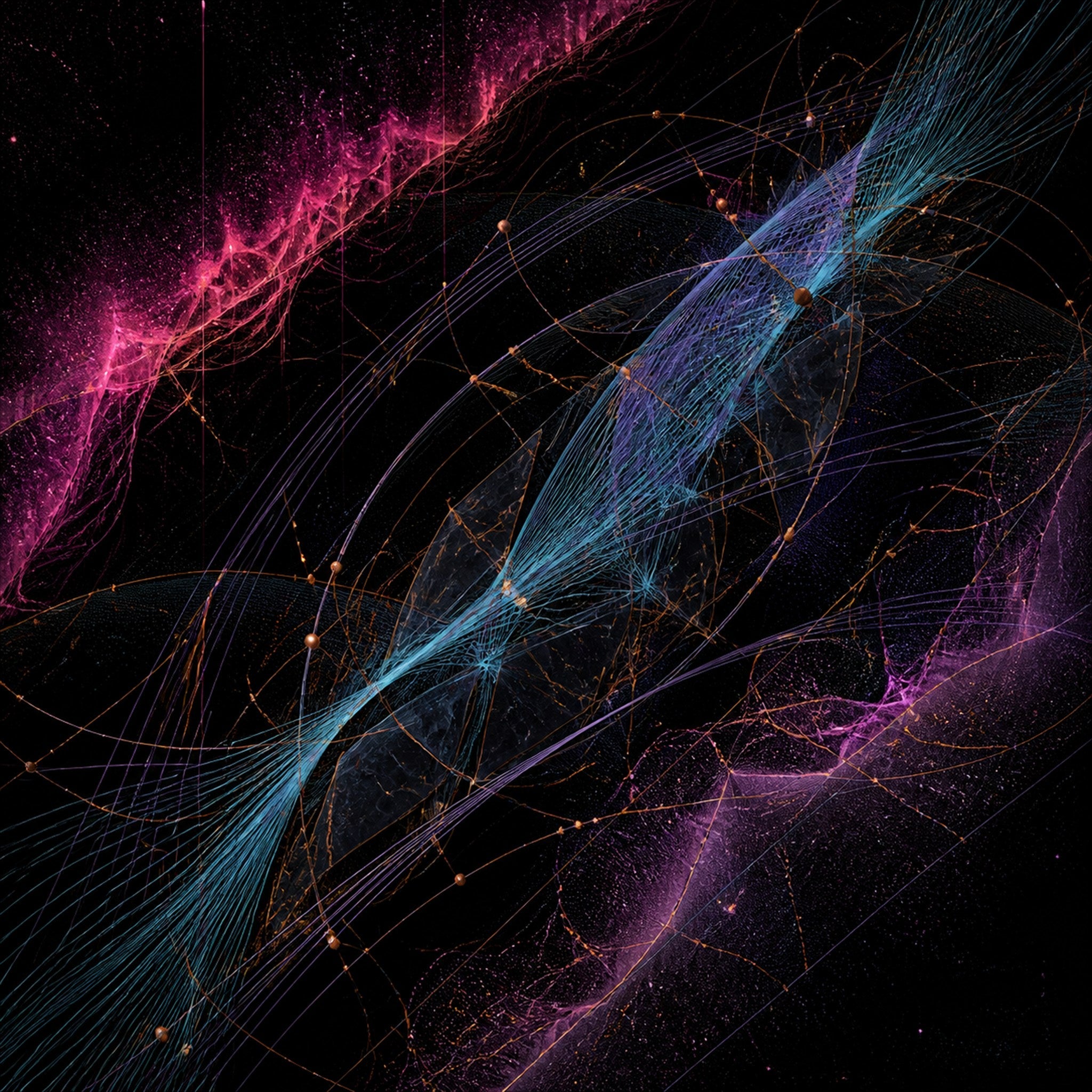 Original TrendTap celestial linework piece titled Polar Thread Observatory, prepared as an art print