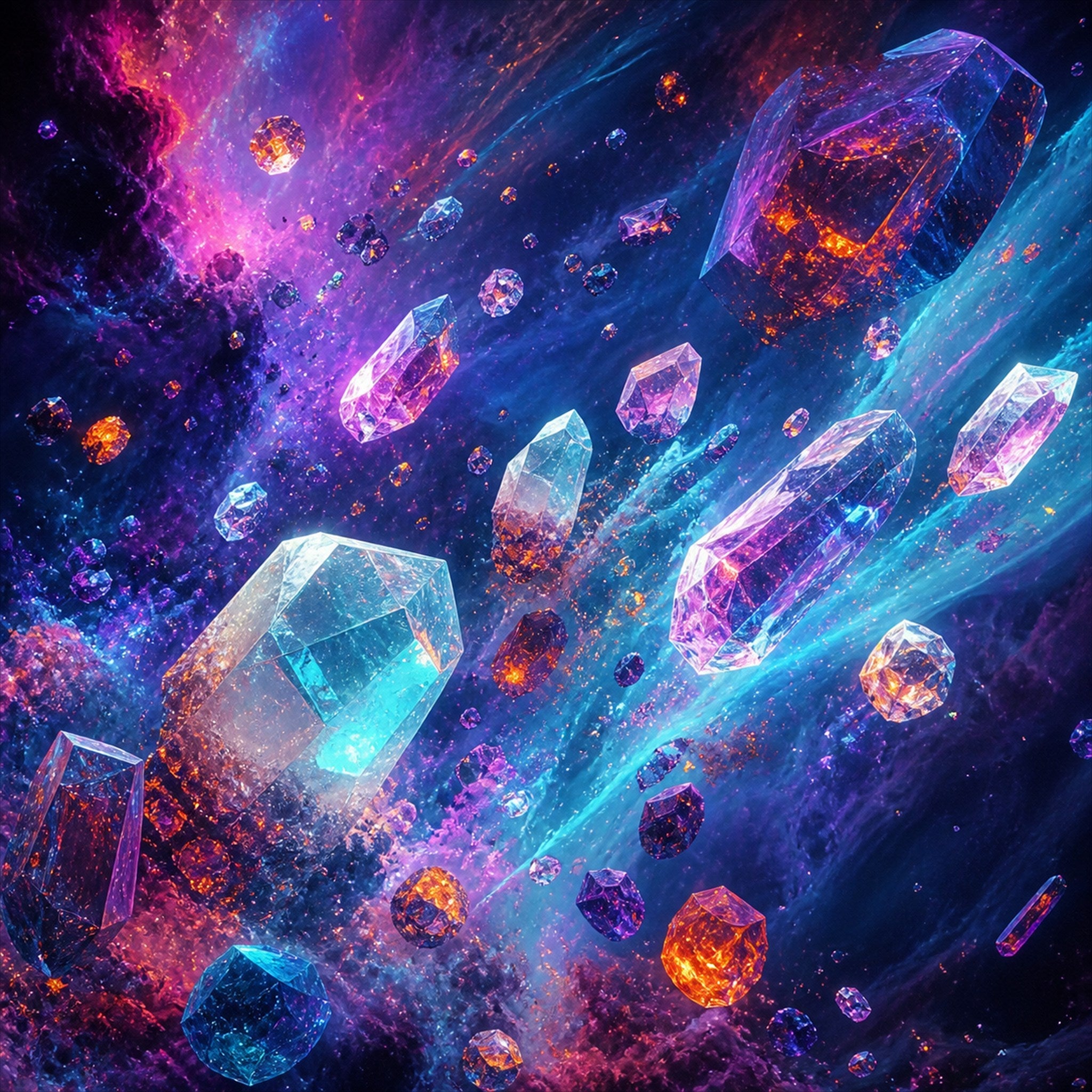Original TrendTap crystalline organisms piece titled Peroxide Nebula Herd, prepared as an art print