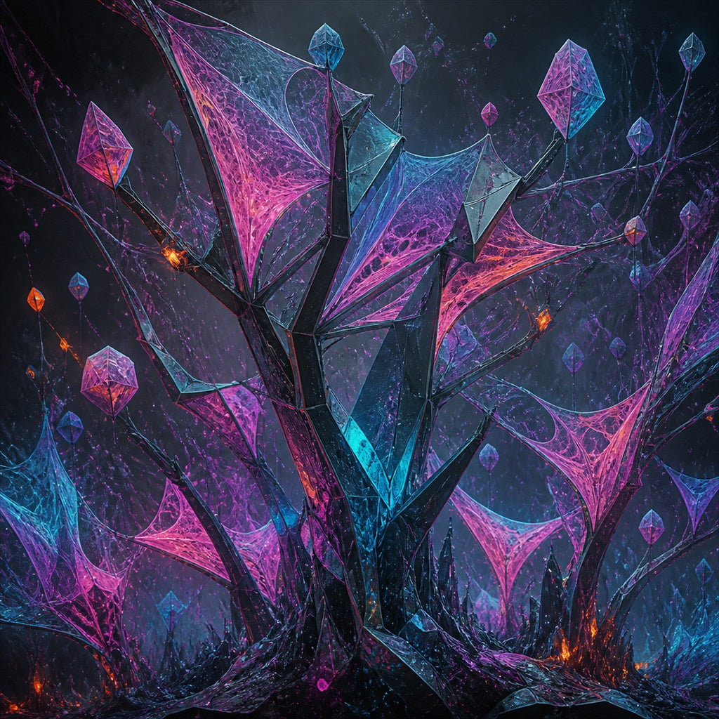 Original TrendTap alien botanical systems piece titled Catalyst Thicket, prepared as an art print