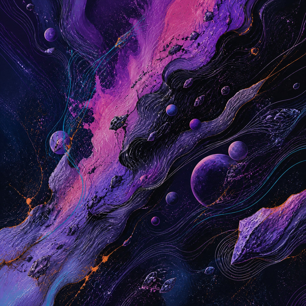 Original TrendTap astral ink piece titled Astral Ink Transit, prepared as an art print