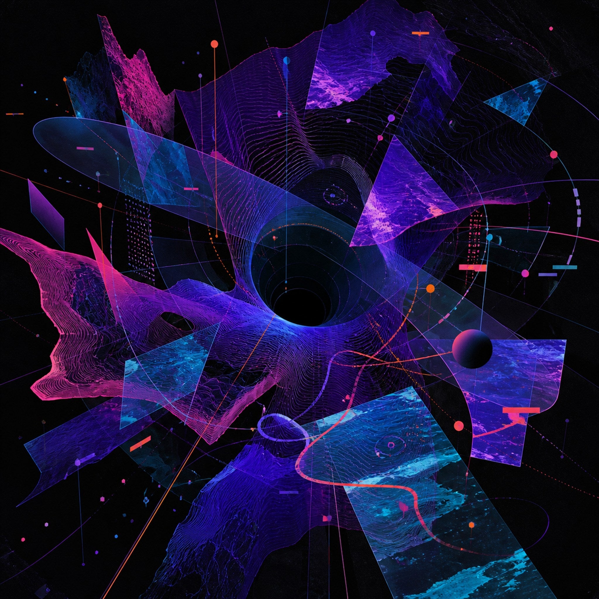 Original TrendTap cosmic cartography piece titled Aperture Drift Atlas, prepared as an art print