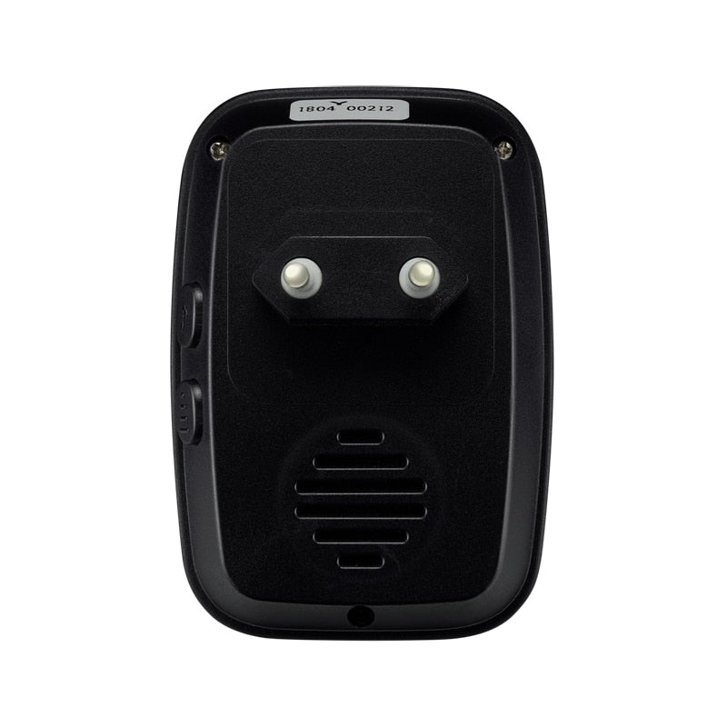 Wireless home doorbell kit with plug-in receiver and remote button alternate angle