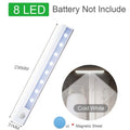 Motion sensor LED night light stick-on battery powered closet bedroom light usage example