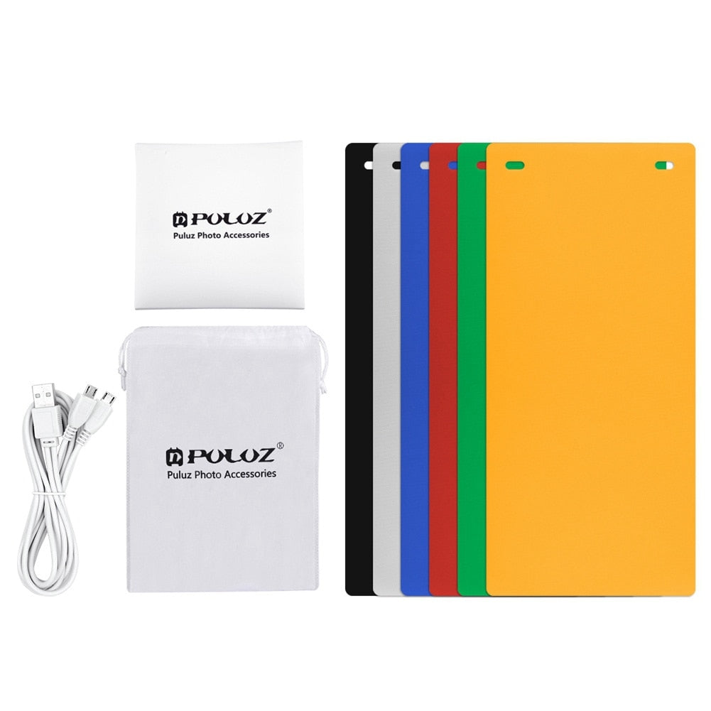 Mini folding LED photo lightbox portable product photography studio box usage example