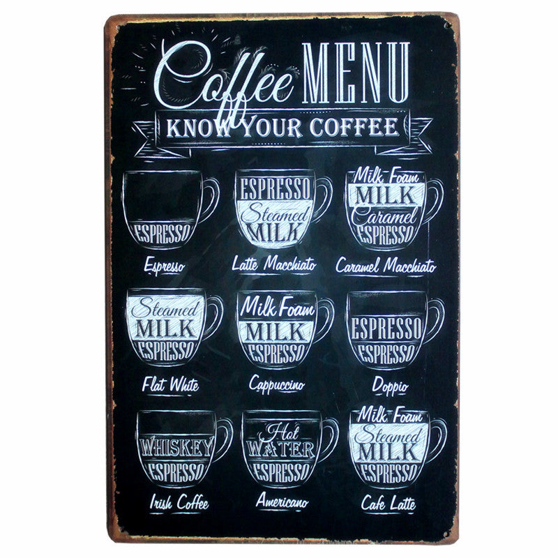 Retro Art Metal Wall Signs