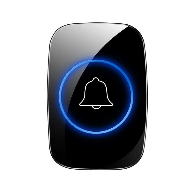 Wireless home doorbell kit with plug-in receiver and remote button included accessories view