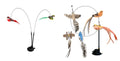 Cat Play Kit bundle: interactive cat teaser wand and suction-cup feather toy