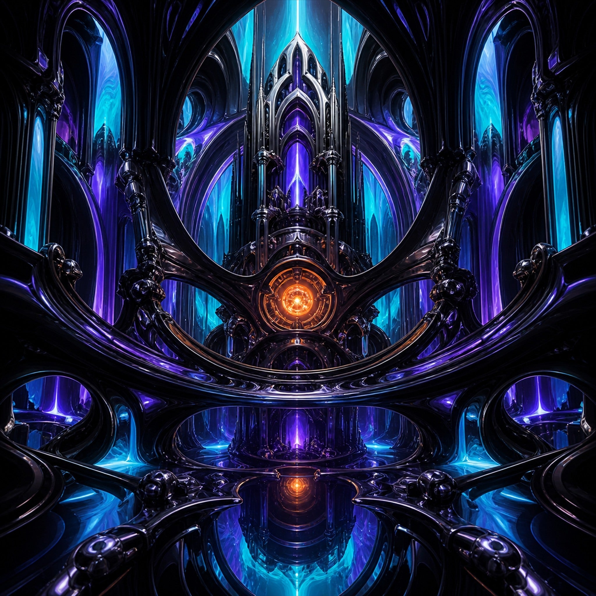 Close-up of the original TrendTap artwork Cathedral of Soft Machines