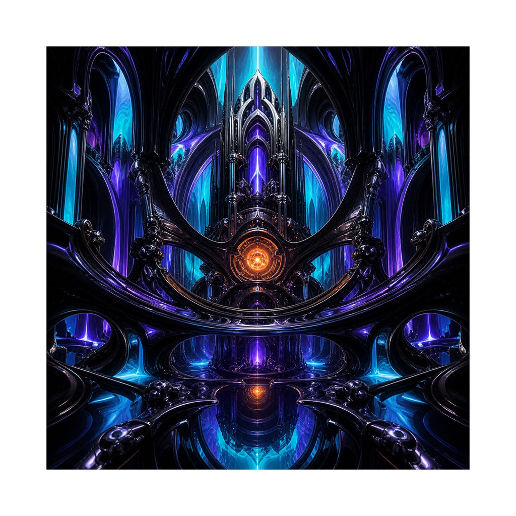 Cathedral of Soft Machines original psychedelic art print on a clean white background