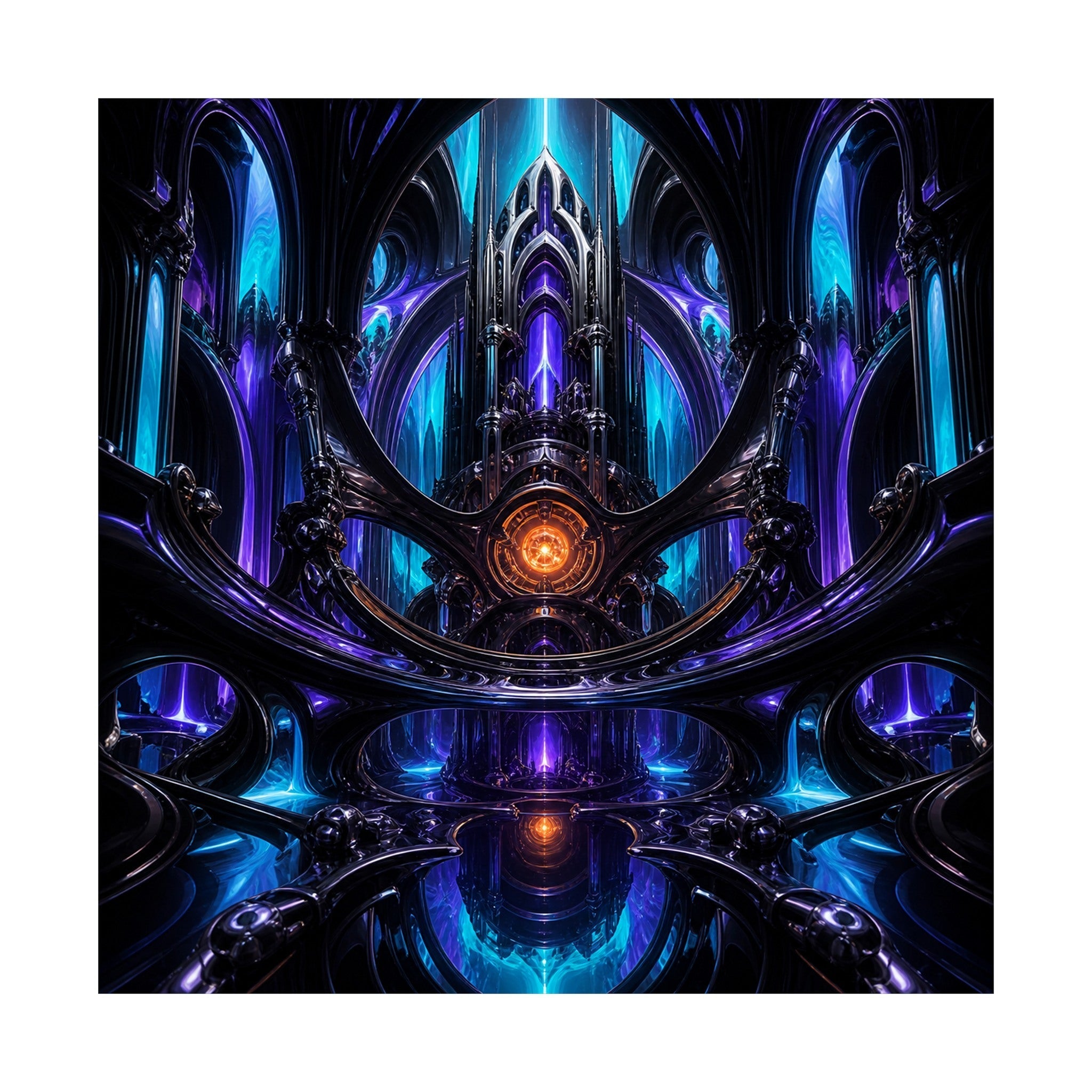 Cathedral of Soft Machines original psychedelic art print on a clean white background