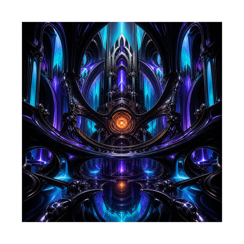 Cathedral of Soft Machines original psychedelic art print on a clean white background