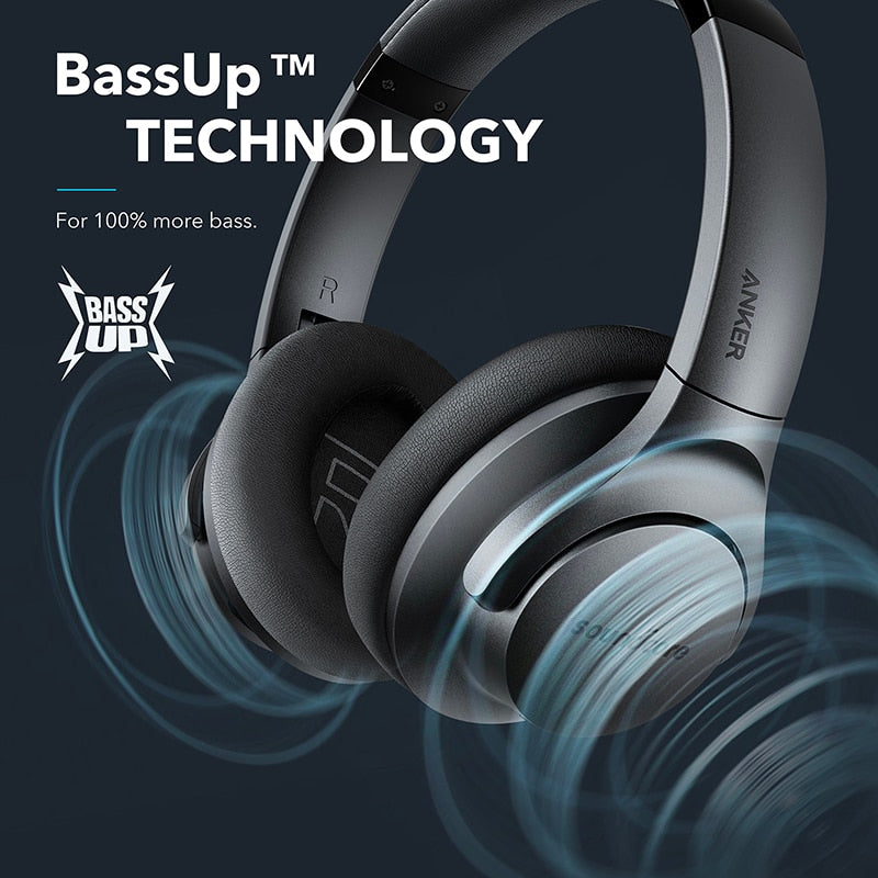 Bluetooth wireless headphones active noise cancelling stereo headset usage example