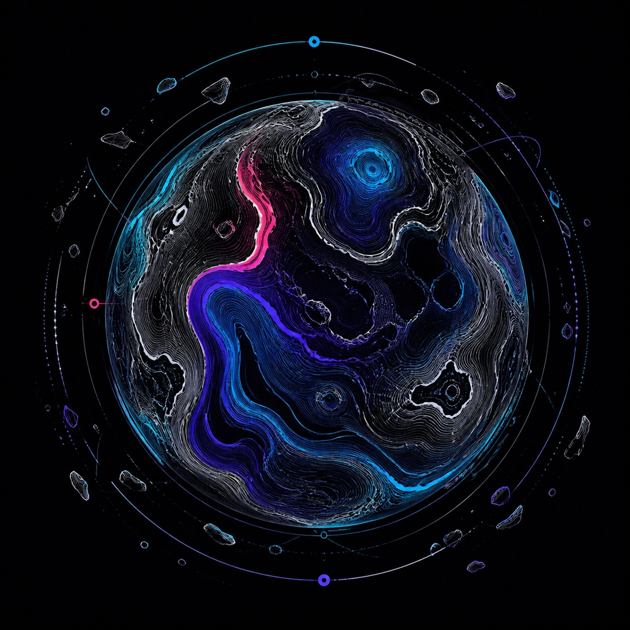 Close-up of the original TrendTap artwork Celestial Contour