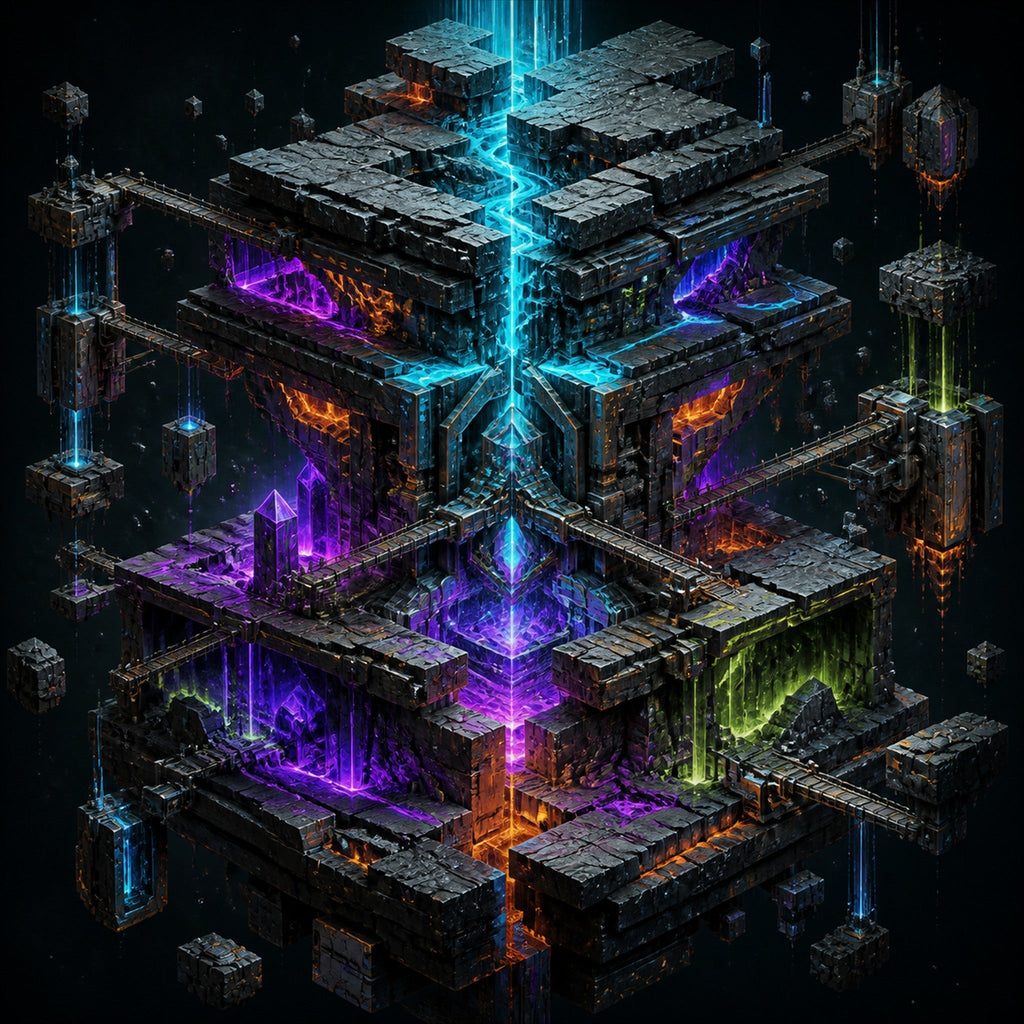 Close-up of the original TrendTap artwork Chromatic Tectonics