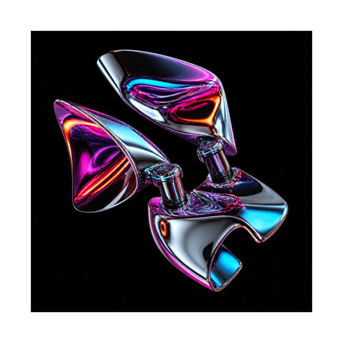 Chrome Hinge Bloom original psychedelic art print on a clean white background
