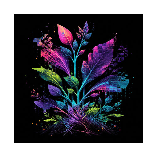 Corrupted Garden Protocol original psychedelic art print on a clean white background