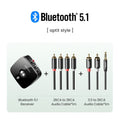 Bluetooth audio receiver wireless 3.5mm RCA adapter for speakers and cars setup view