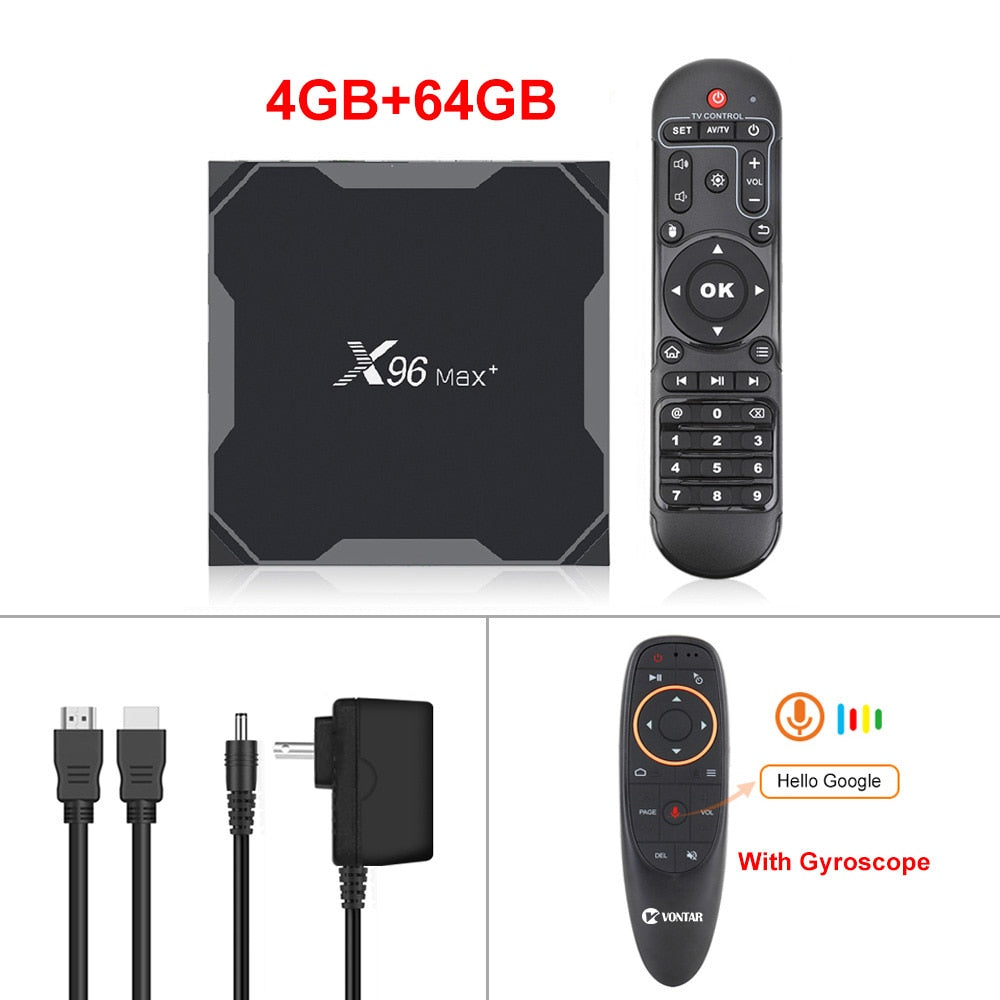 X96 MAX 4K Android TV box HDMI smart streaming media player setup view