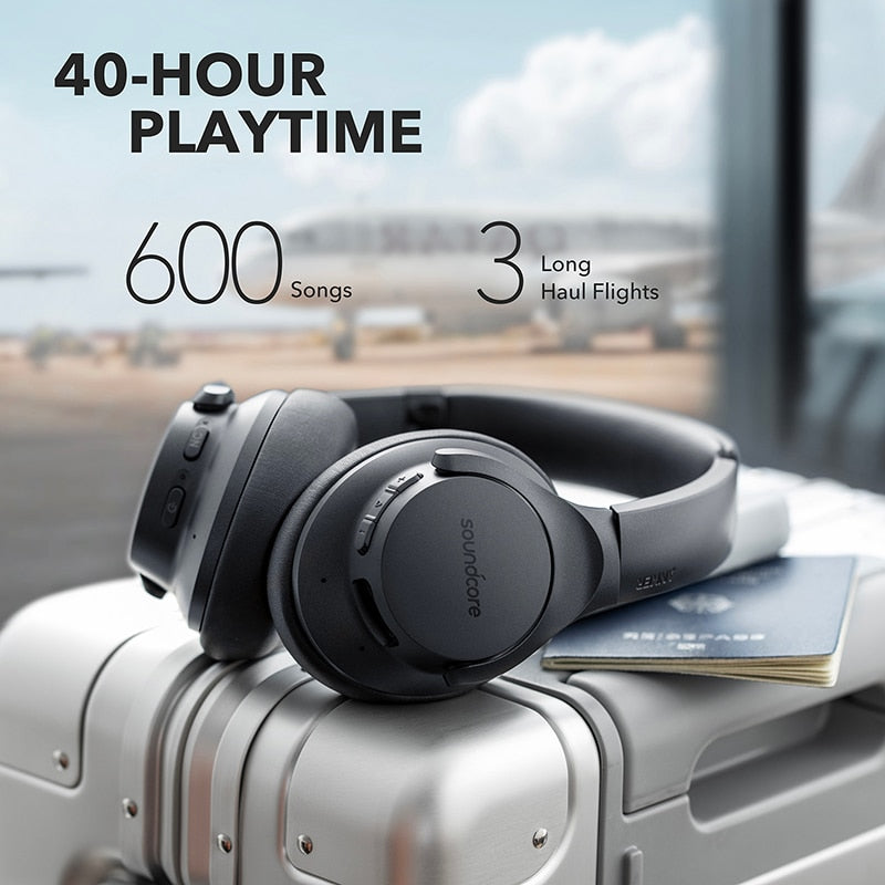 Bluetooth wireless headphones active noise cancelling stereo headset alternate angle