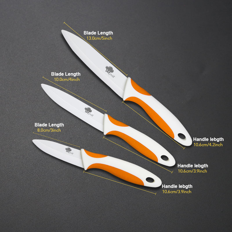 Colorful Ceramic Kitchen Knives and Peeler Set