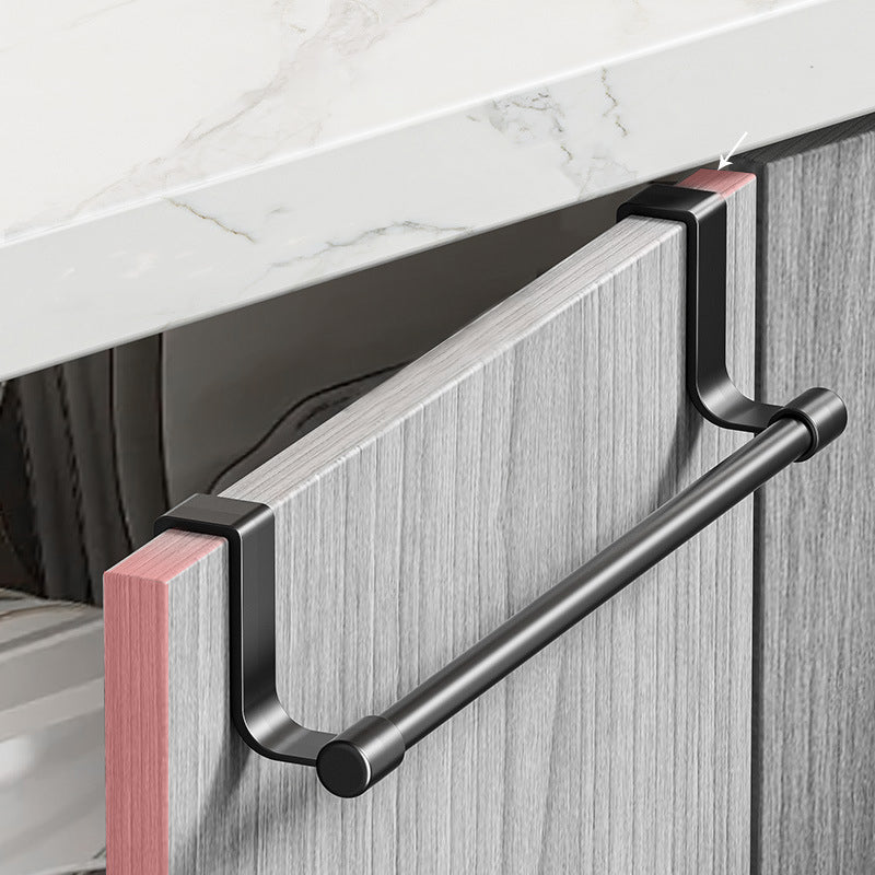 drapedry over cabinet towel rack