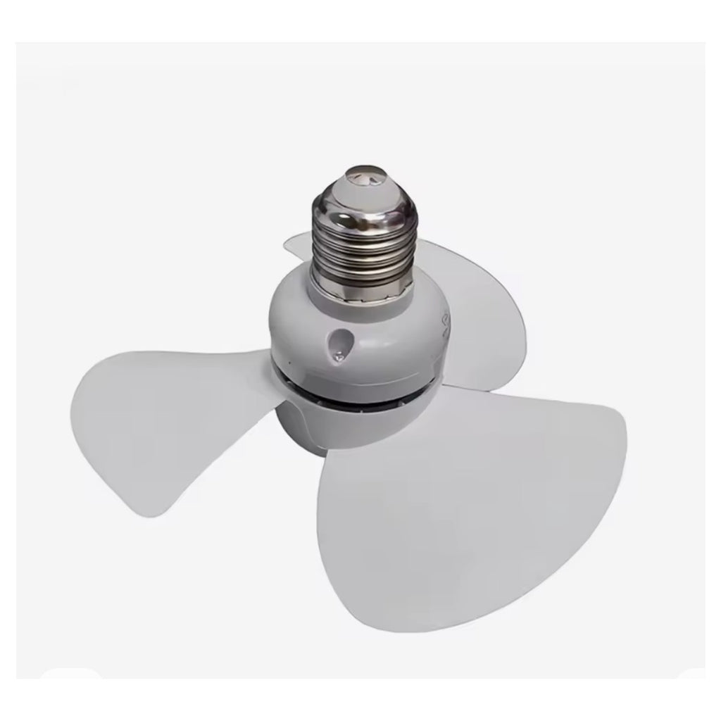 Compact white E27 ceiling fan blade and screw base product view