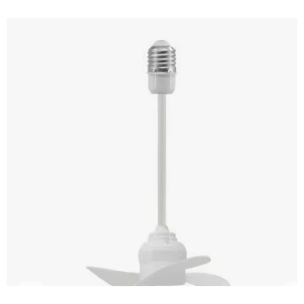 E27 mini ceiling fan with long socket extension option